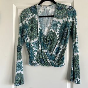 Blue and Green Top